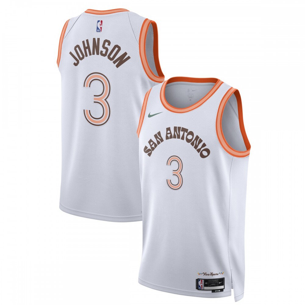 Keldon Johnson San Antonio Spurs Unisex 2023/24 Swingman Jersey - White - City Edition-Pro Kit Vault | Brand New 26/27 Sports Jerseys
